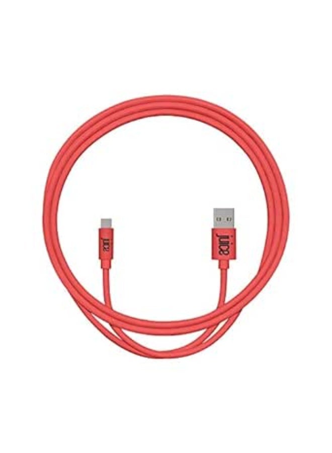 جوس كابل JUICE USB-A إلى Type C، مصنوع من مادة TPE معاد تدويرها بنسبة 100% ومعزّز للمتانة، يدعم الشحن ونقل البيانات، متوافق مع أحدث طرازات Samsung وHuawei وSony وiPhone، بالإضافة إلى الأجهزة اللوحية، وأجهزة الألعاب، وiPad Pro وiPad Air وiPad Mini، بطول 1 متر، باللون المرجاني (Coral). - Image 2